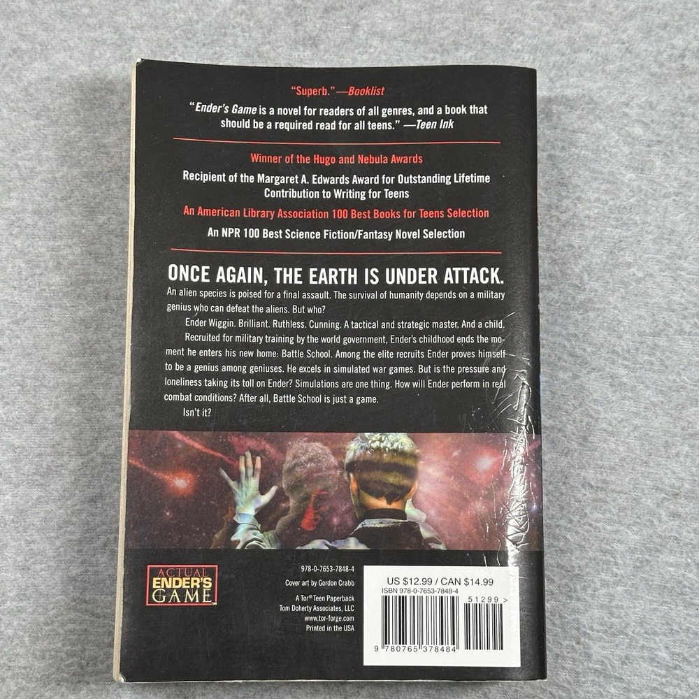 Enders Game Orson Scott Card Tor Teen Trade Paperback 2014 3rd Edition Sci-Fi - Picture 3 of 6